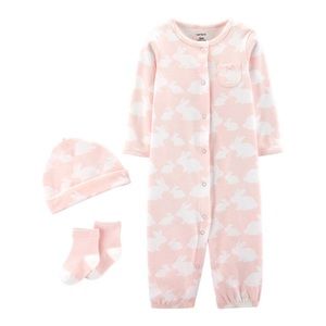 NWT Carter’s Bunny Take-Me-Home Converter Gown Set